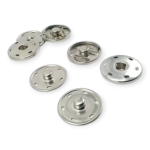 Sew-On Snap Button 23 mm 36 L 15/16"  Brass Stainless ERD230PR