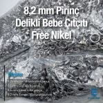 Snap Button For Baby Clothes - 8 mm 0,31" Prong Snap Fasteners 1000 Pieces ERBCLK0008PR