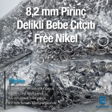 Snap Button For Baby Clothes - 8 mm 0,31" Prong Snap Fasteners 1000 Pieces ERBCLK0008PR