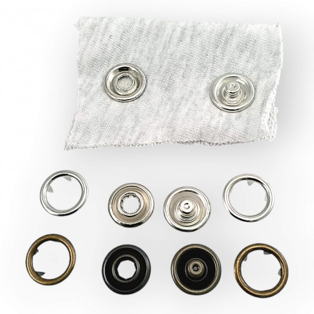 12.5 mm Prong  Snap Fastener 20L - 0.49" Two Side Prong Ring ERC00125TIRPR