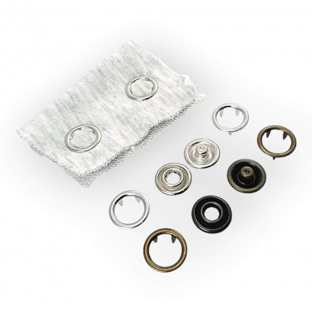 12.5 mm Prong  Snap Fastener 20L - 0.49" Two Side Prong Ring ERC00125TIRPR