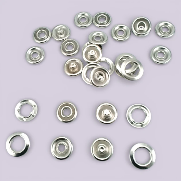 12.5 mm Prong  Snap Fastener 20L - 0.49" Two Side Prong Ring ERC00125TIRPR