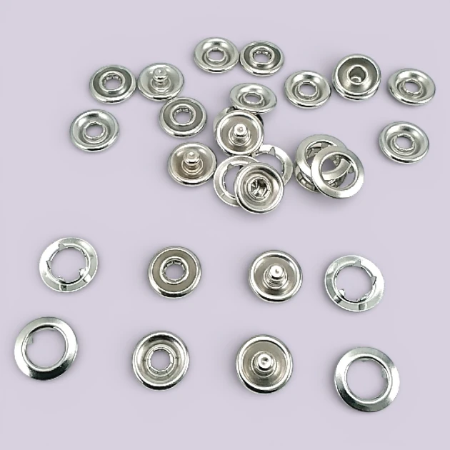 12.5 mm Prong  Snap Fastener 20L - 0.49" Two Side Prong Ring ERC00125TIRPR