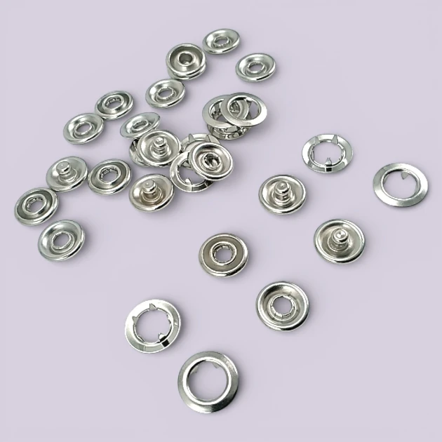 12.5 mm Prong  Snap Fastener 20L - 0.49" Two Side Prong Ring ERC00125TIRPR