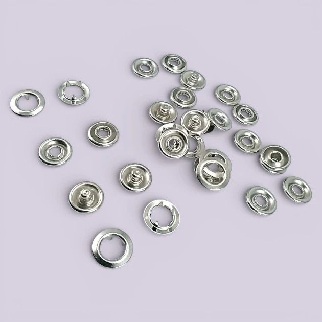 12.5 mm Prong  Snap Fastener 20L - 0.49" Two Side Prong Ring ERC00125TIRPR