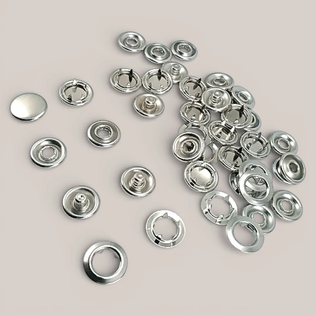 Prong Snap Button 12.5 mm - 20L - 0.50 in One Side Ring with Cap Prong Snap Fastener ERC00125TKPR