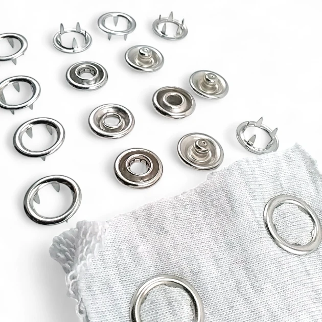 15 mm Prong Snap Fastener 0,59" Large Size Stainles Steel Snap Fastener Whit Double Sided Ring ERC0015TIRPRU