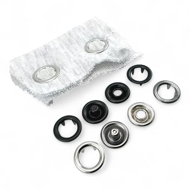 15 mm Prong Snap Fasteners 0,59" Large Size  With Double Sided Ring ERC0015TIRPRU