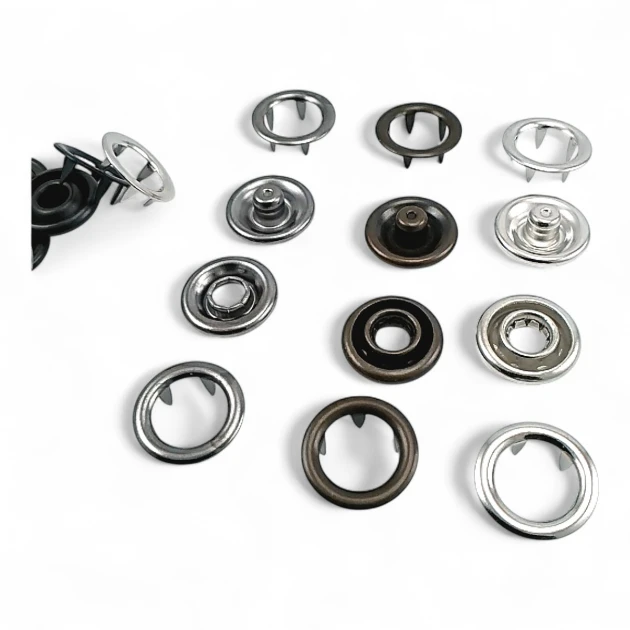 15 mm Prong Snap Fasteners 0,59" Large Size  With Double Sided Ring ERC0015TIRPRU