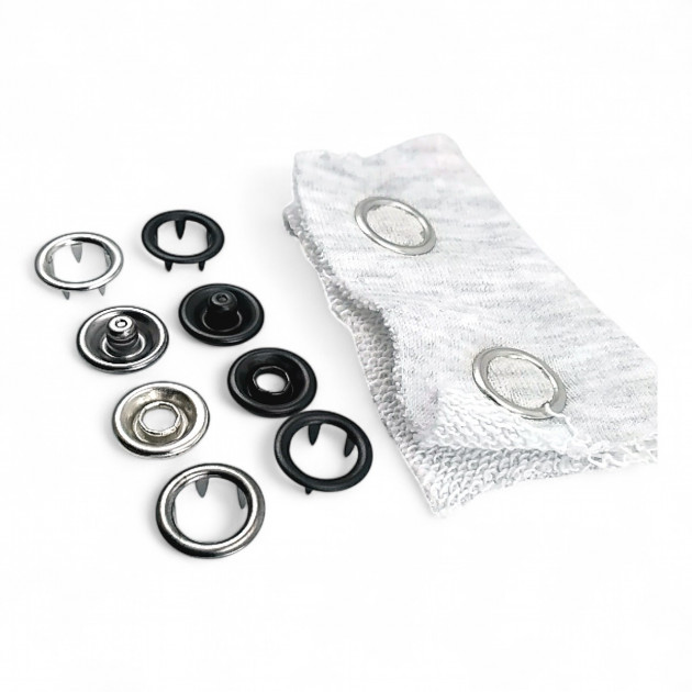 15 mm Prong Snap Fasteners 0,59" Large Size  With Double Sided Ring ERC0015TIRPRU