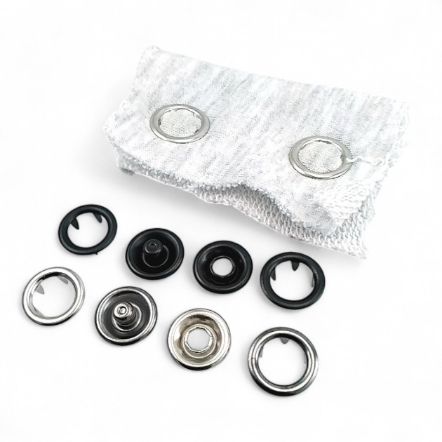 15 mm Prong Snap Fasteners 0,59" Large Size  With Double Sided Ring ERC0015TIRPRU