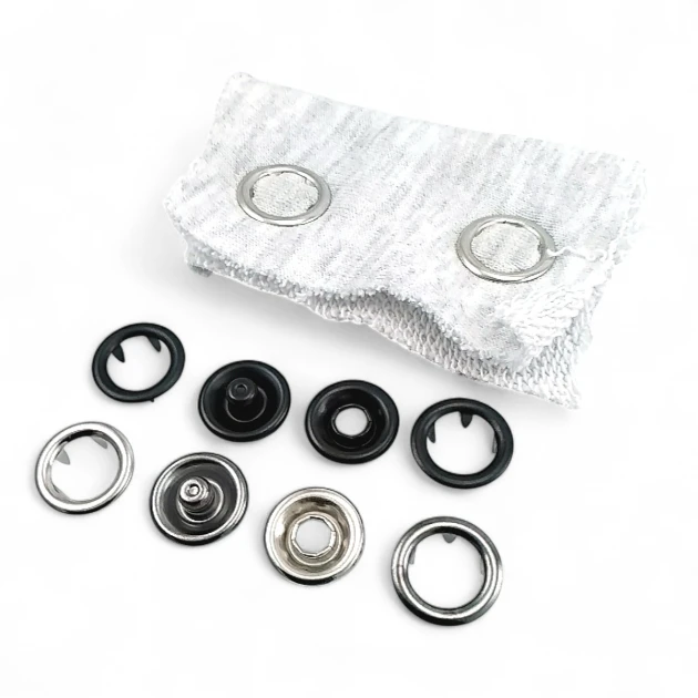 15 mm Prong Snap Fasteners 0,59" Large Size  With Double Sided Ring ERC0015TIRPRU