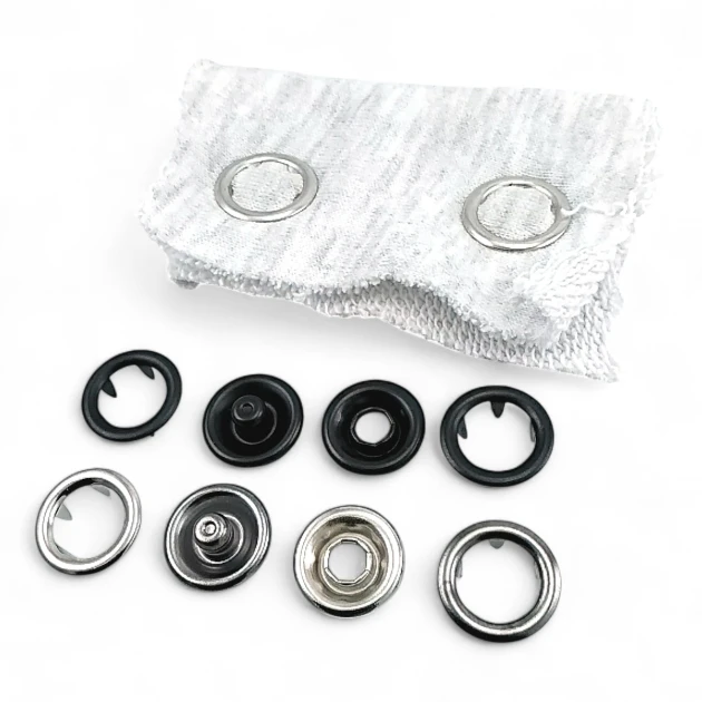 15 mm Prong Snap Fasteners 0,59" Large Size  With Double Sided Ring ERC0015TIRPRU