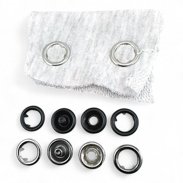 15 mm Prong Snap Fasteners 0,59" Large Size  With Double Sided Ring ERC0015TIRPRU