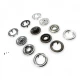 15 mm Prong Snap Fasteners 0,59" Large Size  With Double Sided Ring ERC0015TIRPRU