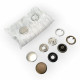 Prong Snap Button15 mm - 24L - 0.60 in One Side Ring with Cap Prong Snap Fastener ERC0015TKPR