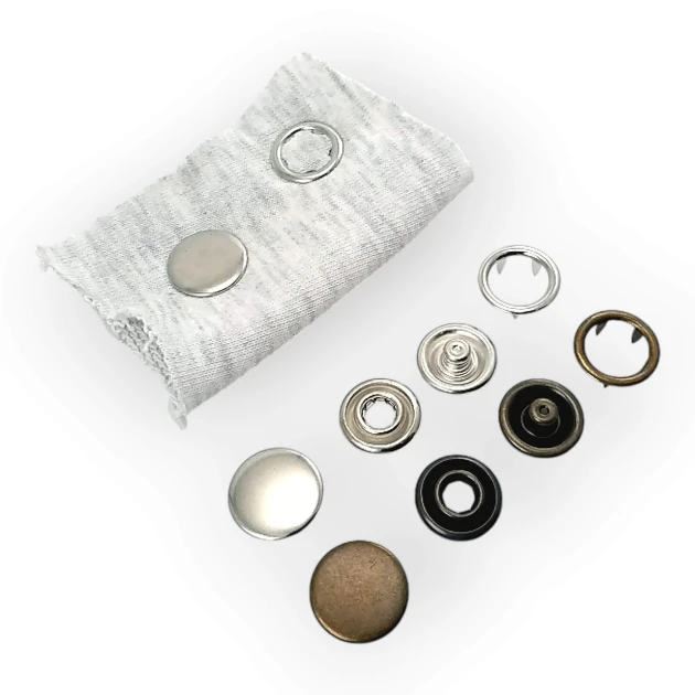 Prong Snap Button15 mm - 24L - 0.60 in One Side Ring with Cap Prong Snap Fastener ERC0015TKPR