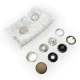 Prong Snap Button15 mm - 24L - 0.60 in One Side Ring with Cap Prong Snap Fastener ERC0015TKPR