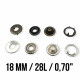 0,67" Prong Snap Fastener 17 mm 27L Hole Cover ERC0017TIRPRK