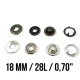 0,67" Prong Snap Fastener 17 mm 27L Hole Cover ERC0017TIRPRK