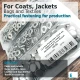 12.5 mm / 0.49 in Stainless Silver 54 System Snap Fasteners for bags, clothing, and accessories