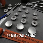 Alfa Paslanmaz Çıtçıt 15 mm 54 Sistem 4 lü Takım ERCA0015P