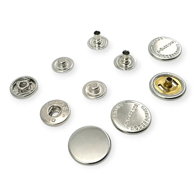 Snap Fasteners Caas 120 Model Coin Type Flat 54 System Brass Set of 4 ERCAAS0120PRP