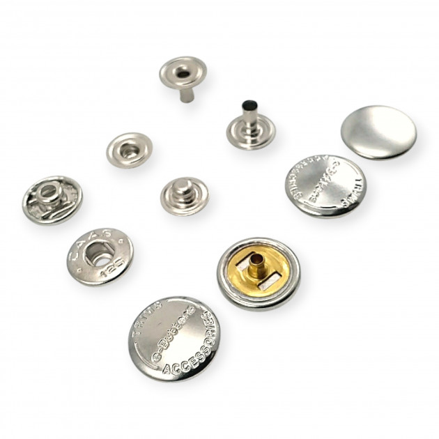 Snap Button Curved 54 System Brass Caas 125 Model 4 Piece Set ERCAAS0125PR