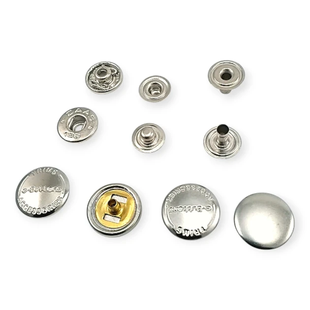 Snap Button Curved 54 System Brass Caas 125 Model 4 Piece Set ERCAAS0125PR