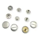 Snap Fasteners Coin Type Flat Brass 54 System Caas 125 Model Set of 4 ERCAAS0125PRP