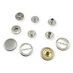 Snap Fasteners Coin Type Flat Brass 54 System Caas 125 Model Set of 4 ERCAAS0125PRP