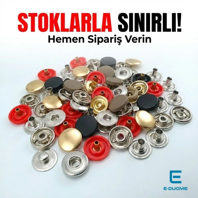 Snaps Fasteners Alpha S - 15 mm 24L Brass Set Of 4 ERCAS0015PL