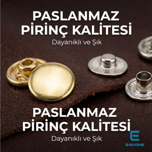 Snaps Fasteners Alpha S - 15 mm 24L Brass Set Of 4 ERCAS0015PL