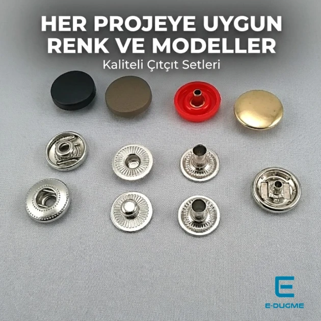 Snaps Fasteners Alpha S - 15 mm 24L Brass Set Of 4 ERCAS0015PL