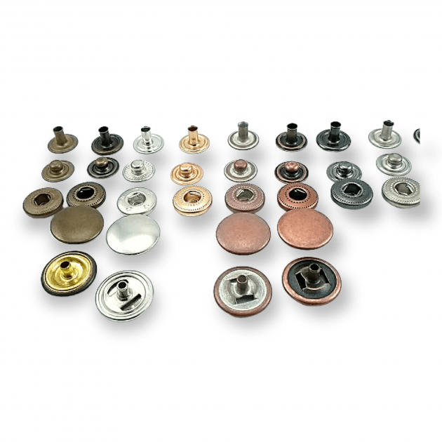 15 mm Snaps Fasteners 19/32" Curved 24L Brass Set of 4 ERCB0015PR 15 mm Snaps Fasteners 19/32" Curved 24L Brass Set of 4 ERCB0015PR