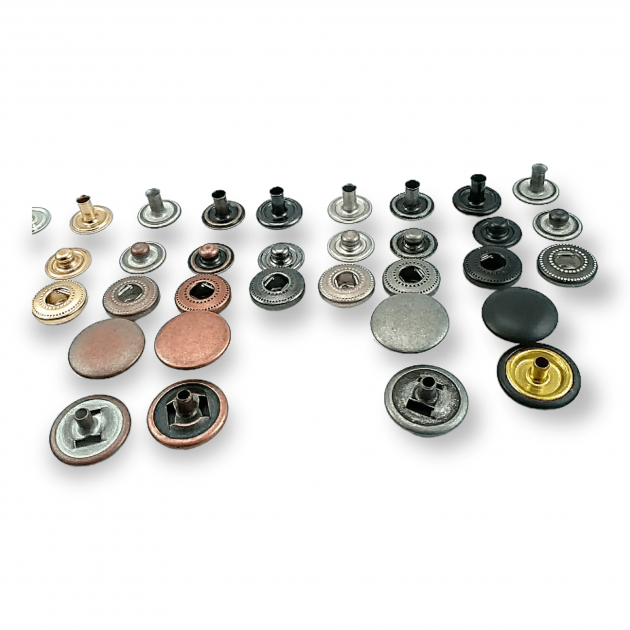 15 mm Snaps Fasteners 19/32" Curved 24L Brass Set of 4 ERCB0015PR 15 mm Snaps Fasteners 19/32" Curved 24L Brass Set of 4 ERCB0015PR