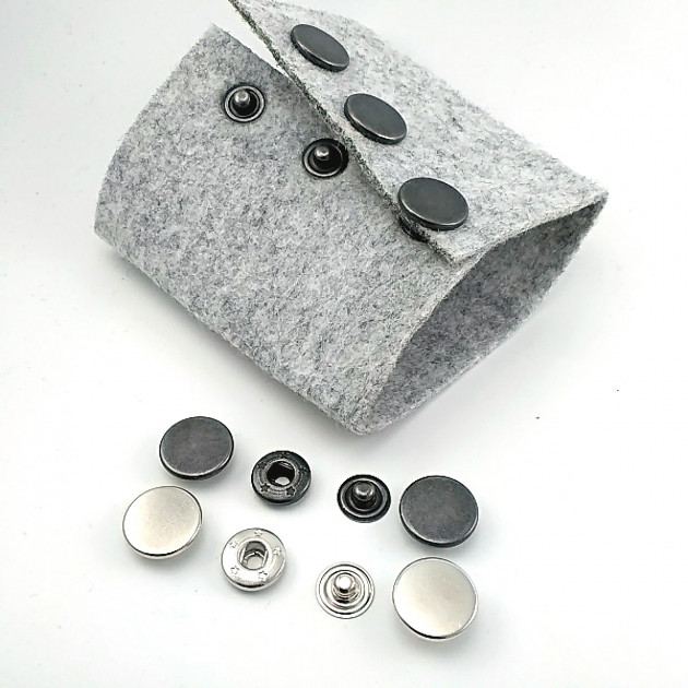 Snap Button Double Sided 15 mm (1/2 inch) Coin Type Brass Set of 4 ERCB0015PR2K