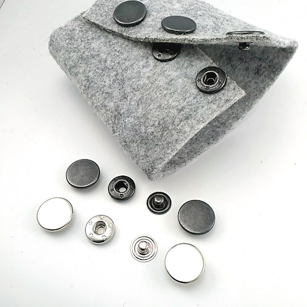 Snap Button Double Sided 15 mm (1/2 inch) Coin Type Brass Set of 4 ERCB0015PR2K