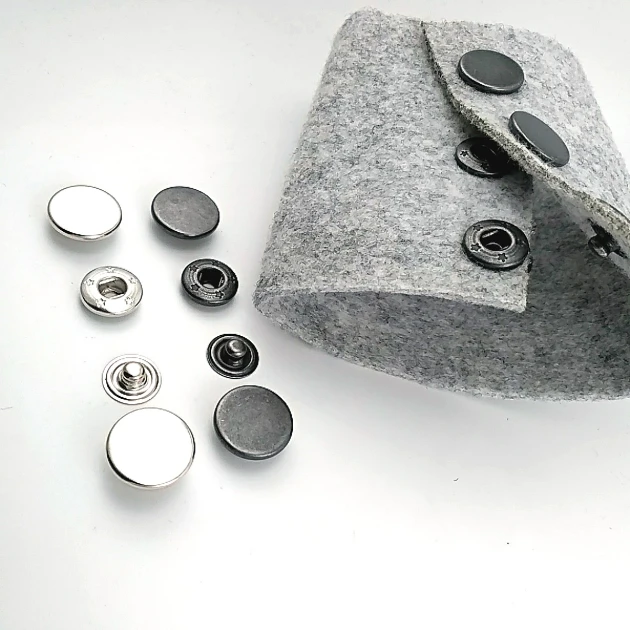 Çift Taraflı 15 mm Çıt çıt Düğme Para Pirinç 4 lü Takım ERCB0015PR2K