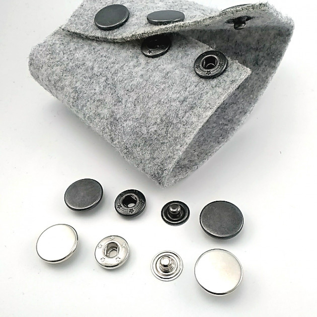 Snap Button Double Sided 15 mm (1/2 inch) Coin Type Brass Set of 4 ERCB0015PR2K