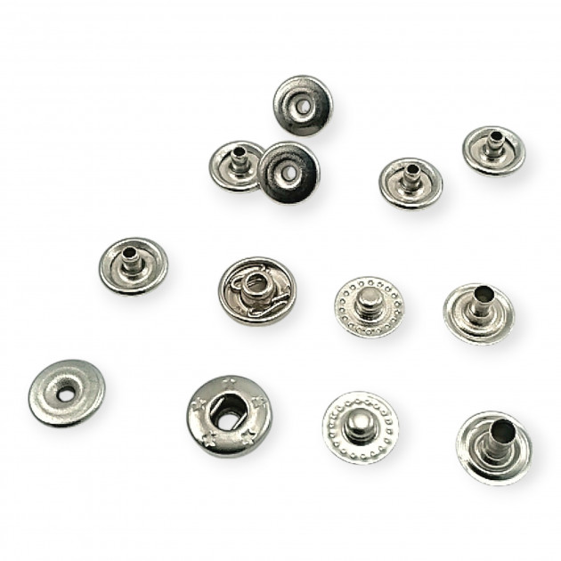 Brass Hidden Snap Fastener - Vt2 Snap Fastener  9 mm 14L / 23/64" Self-Edge Cap Look ER00PR09G