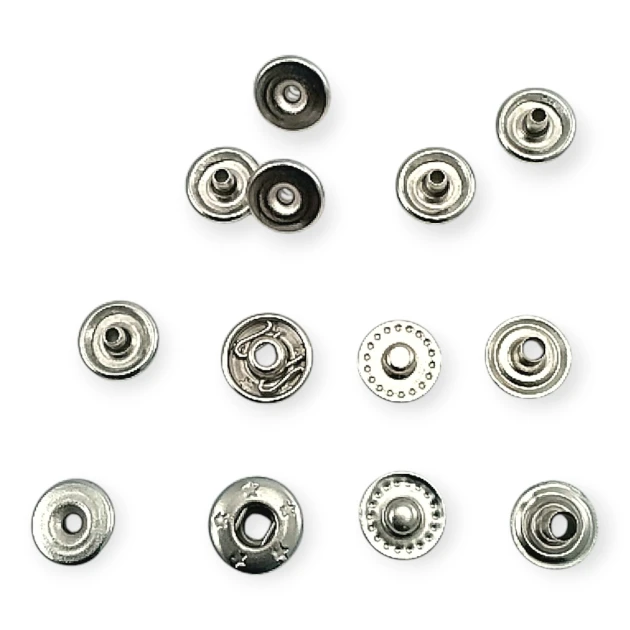 Brass Hidden Snap Fastener - Vt2 Snap Fastener  9 mm 14L / 23/64" Self-Edge Cap Look ER00PR09G