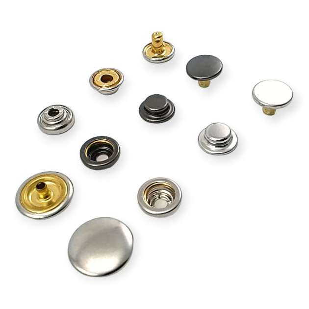 Snap Fasteners Italian Style Curved Coat Snap Deluxe Series 1200 DLX001200B