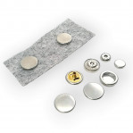 15 mm (0.60 in) Double-Sided Jacket Snap Coin Type Brass - Deluxe Series PR150R200BCFT