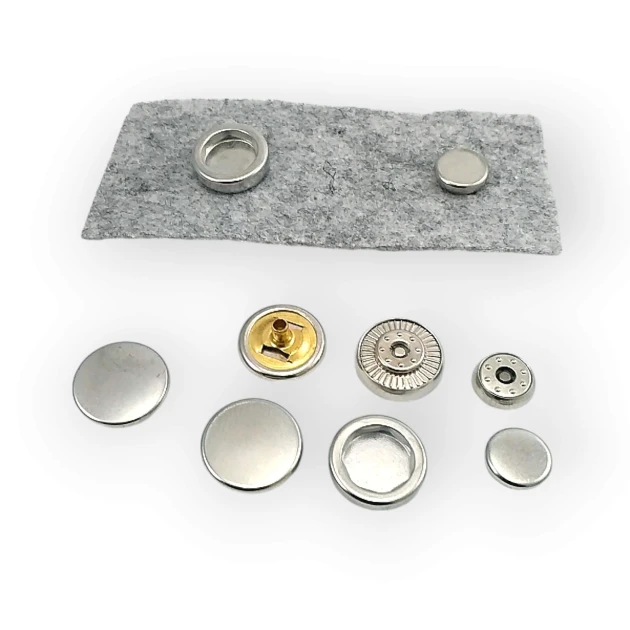 15 mm (0.60 in) Double-Sided Jacket Snap Coin Type Brass - Deluxe Series PR150R200BCFT