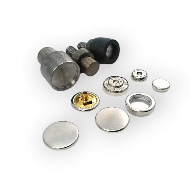 15 mm (0.60 in) Double-Sided Jacket Snap Coin Type Brass - Deluxe Series PR150R200BCFT 15 mm (0.60 in) Double-Sided Jacket Snap Coin Type Brass - Deluxe Series PR150R200BCFT