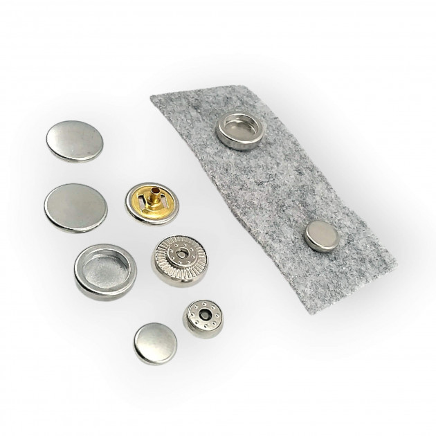 15 mm (0.60 in) Double-Sided Jacket Snap Coin Type Brass - Deluxe Series PR150R200BCFT 15 mm (0.60 in) Double-Sided Jacket Snap Coin Type Brass - Deluxe Series PR150R200BCFT