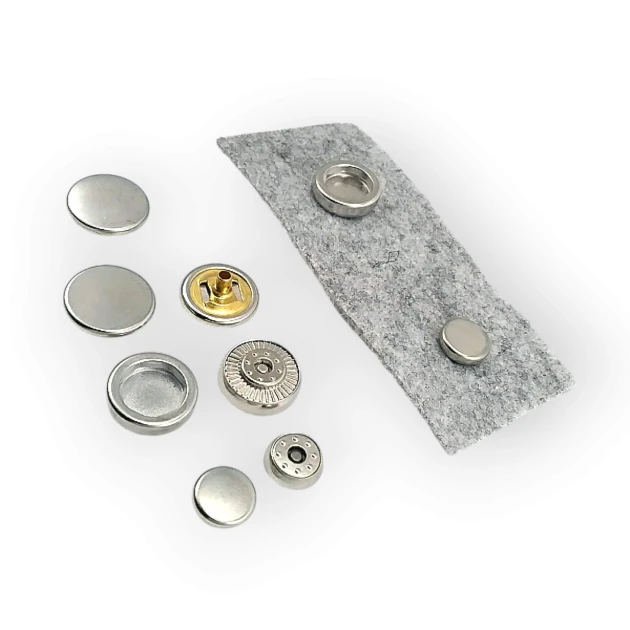 15 mm (0.60 in) Double-Sided Jacket Snap Coin Type Brass - Deluxe Series PR150R200BCFT