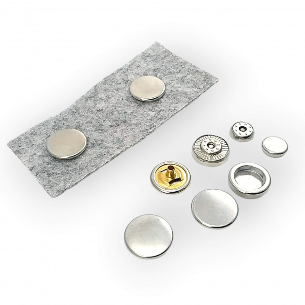 15 mm (0.60 in) Double-Sided Jacket Snap Coin Type Brass - Deluxe Series PR150R200BCFT 15 mm (0.60 in) Double-Sided Jacket Snap Coin Type Brass - Deluxe Series PR150R200BCFT