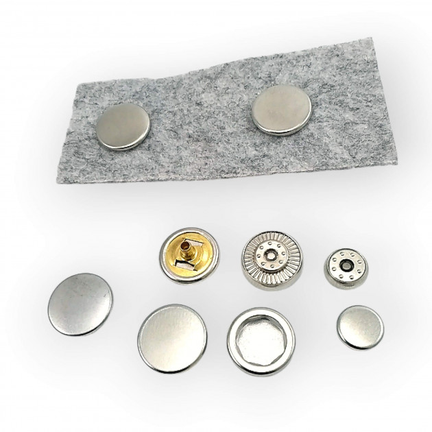 15 mm (0.60 in) Double-Sided Jacket Snap Coin Type Brass - Deluxe Series PR150R200BCFT 15 mm (0.60 in) Double-Sided Jacket Snap Coin Type Brass - Deluxe Series PR150R200BCFT